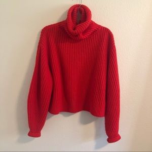 H&M | Cropped Waffle Knit Sweater